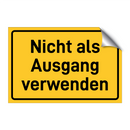 Nicht als Ausgang verwenden