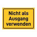 Nicht als Ausgang verwenden