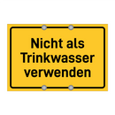 Nicht als Trinkwasser verwenden