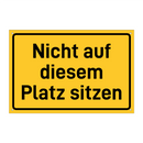 Nicht auf diesem Platz sitzen
