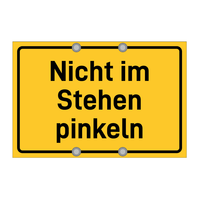 Nicht im Stehen pinkeln