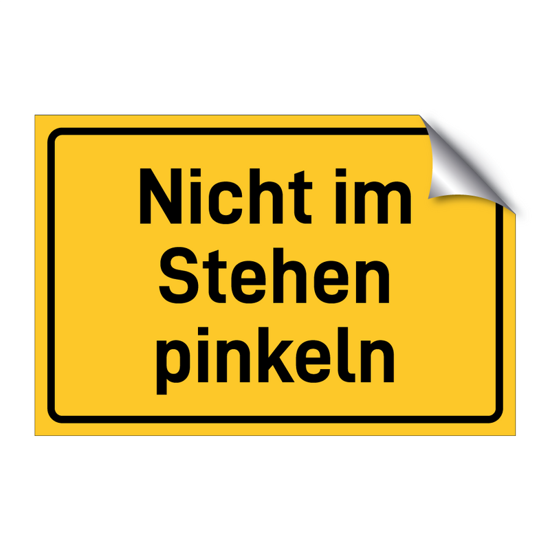 Nicht im Stehen pinkeln