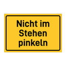 Nicht im Stehen pinkeln