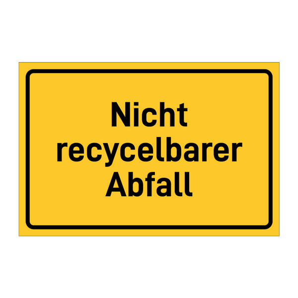 Nicht recycelbarer Abfall
