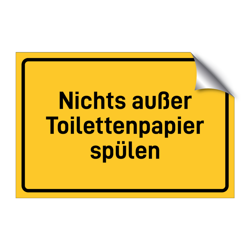 Nichts außer Toilettenpapier spülen