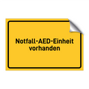 Notfall-AED-Einheit vorhanden