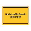 Notfall-AED-Einheit vorhanden