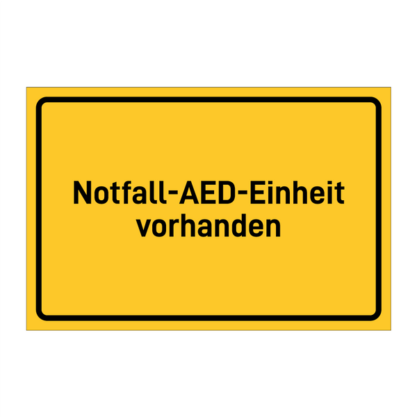 Notfall-AED-Einheit vorhanden