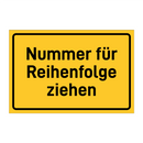 Nummer für Reihenfolge ziehen