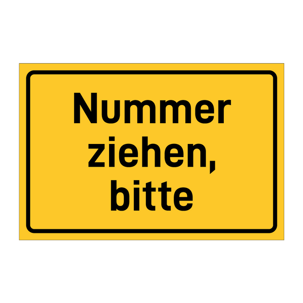 Nummer ziehen, bitte
