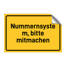 Nummernsystem, bitte mitmachen
