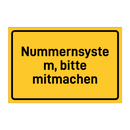 Nummernsystem, bitte mitmachen