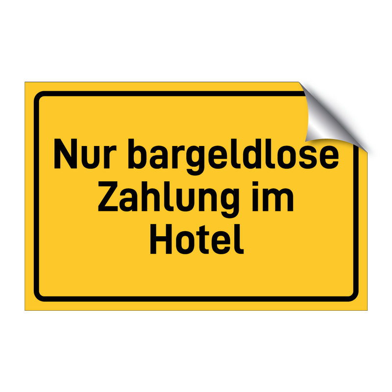 Nur bargeldlose Zahlung im Hotel