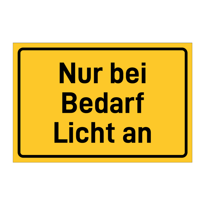 Nur bei Bedarf Licht an