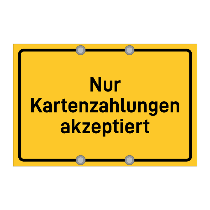 Nur Kartenzahlungen akzeptiert