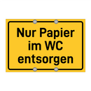 Nur Papier im WC entsorgen