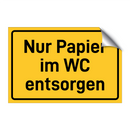 Nur Papier im WC entsorgen