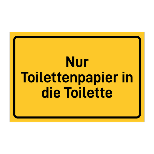 Nur Toilettenpapier in die Toilette