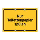 Nur Toilettenpapier spülen