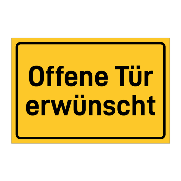 Offene Tür erwünscht