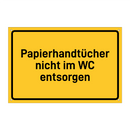 Papierhandtücher nicht im WC entsorgen