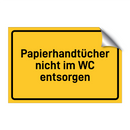 Papierhandtücher nicht im WC entsorgen