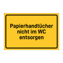Papierhandtücher nicht im WC entsorgen