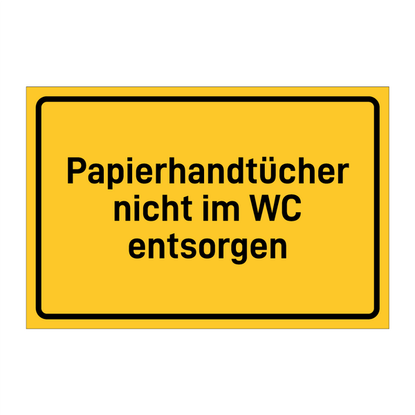 Papierhandtücher nicht im WC entsorgen