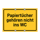 Papiertücher gehören nicht ins WC
