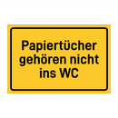 Papiertücher gehören nicht ins WC