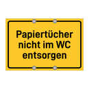Papiertücher nicht im WC entsorgen