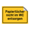Papiertücher nicht im WC entsorgen