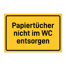 Papiertücher nicht im WC entsorgen