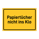 Papiertücher nicht ins Klo