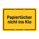 Papiertücher nicht ins Klo