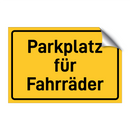Parkplatz für Fahrräder