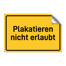 Plakatieren nicht erlaubt