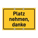 Platz nehmen, danke