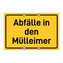 Abfälle in den Mülleimer & Abfälle in den Mülleimer & Abfälle in den Mülleimer