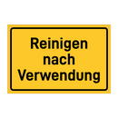 Reinigen nach Verwendung