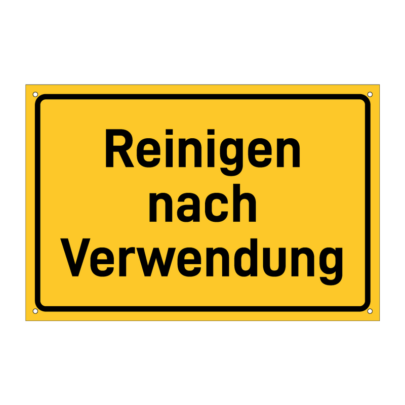 Reinigen nach Verwendung