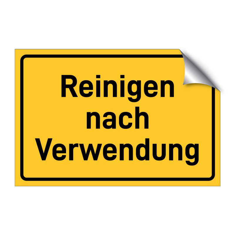 Reinigen nach Verwendung