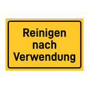 Reinigen nach Verwendung