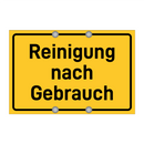 Reinigung nach Gebrauch