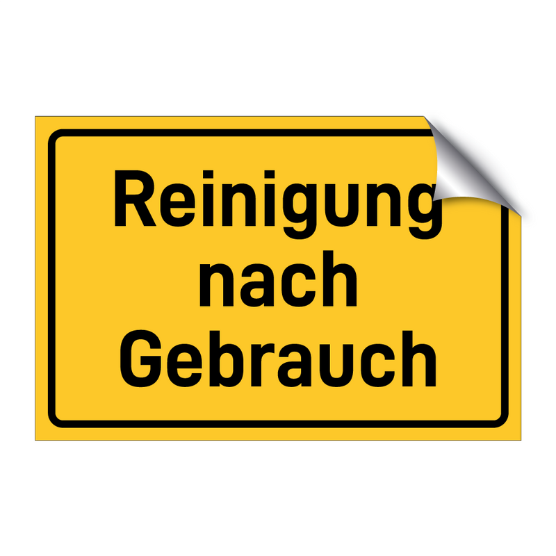 Reinigung nach Gebrauch