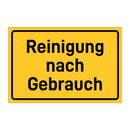 Reinigung nach Gebrauch