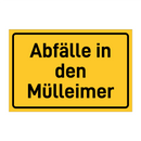 Abfälle in den Mülleimer & Abfälle in den Mülleimer & Abfälle in den Mülleimer