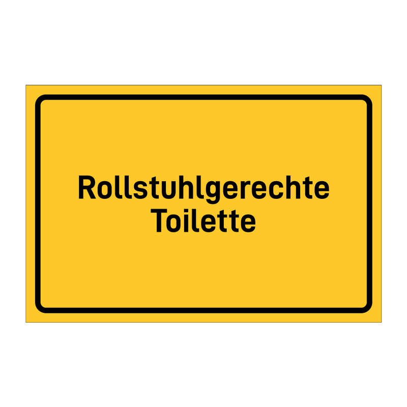 Rollstuhlgerechte Toilette