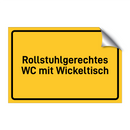 Rollstuhlgerechtes WC mit Wickeltisch