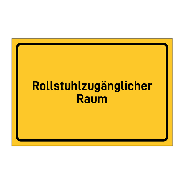 Rollstuhlzugänglicher Raum